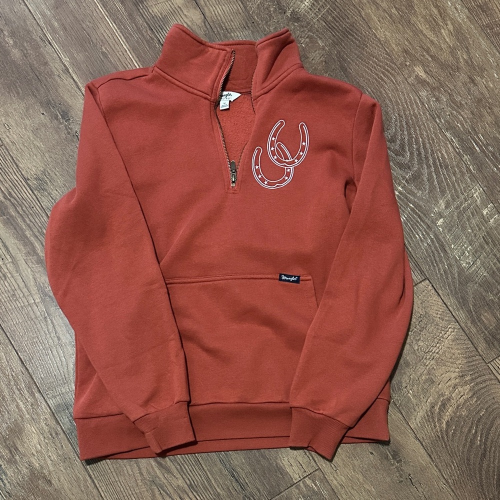 NWOT Women’s Wrangler Rust Quarter-Zip Sweater Size Med